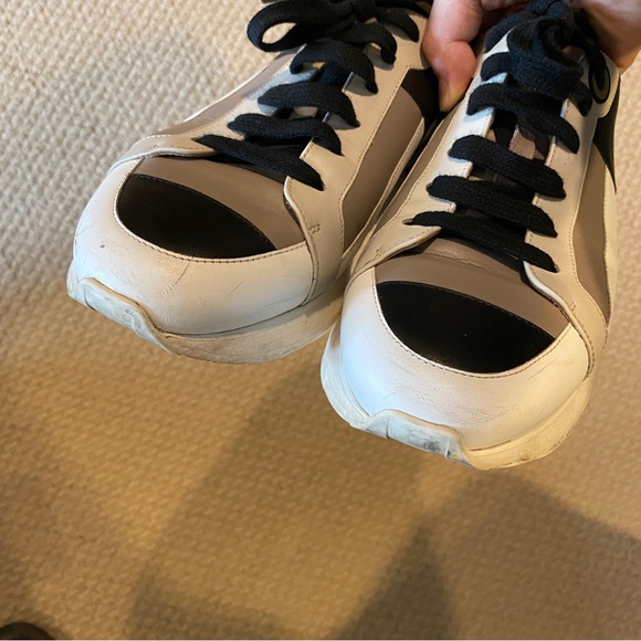 Hermès Men’s Rebus Low Top Black & White & Grey Leather Sneakers UK9 (EUR 42) - Picture 11 of 11